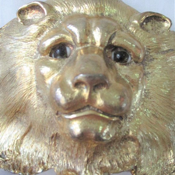 SIGNED Vintage 1984 CHRISTOPHER ROSS LION BELT BUCKLE w EYES! - Picture 5 of 6